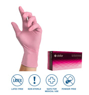 Nitrile Exam Gloves - Pink, 3 mil Powder Free
