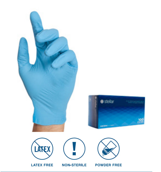 Extra Nitrile Exam Gloves - 6 mil Blue, Powder Free