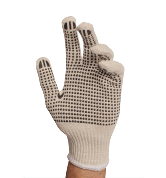 Cotton / Poly Knitted Gloves with PVC Dots