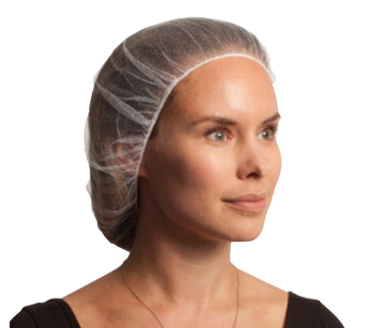 Polyester Mesh Hair Nets - White