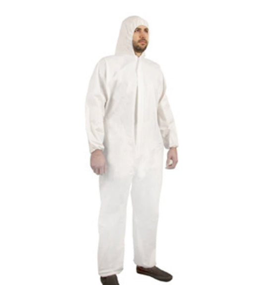 Microporous Coveralls with Elastics & Hood