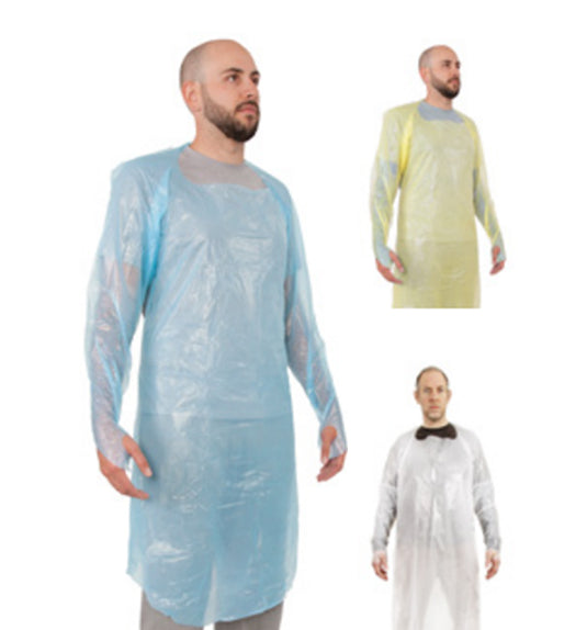 CPE - Cast Polyethylene Gowns - Yellow
