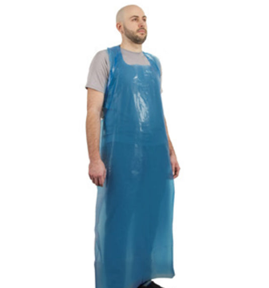 Poly Aprons - Blue 1.5 mil